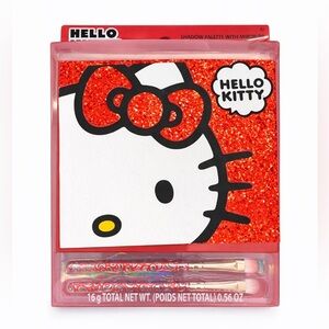 HELLO KITTY Eyeshadow 8 Color Shades Palette Set | Mirror & Brushes NWT